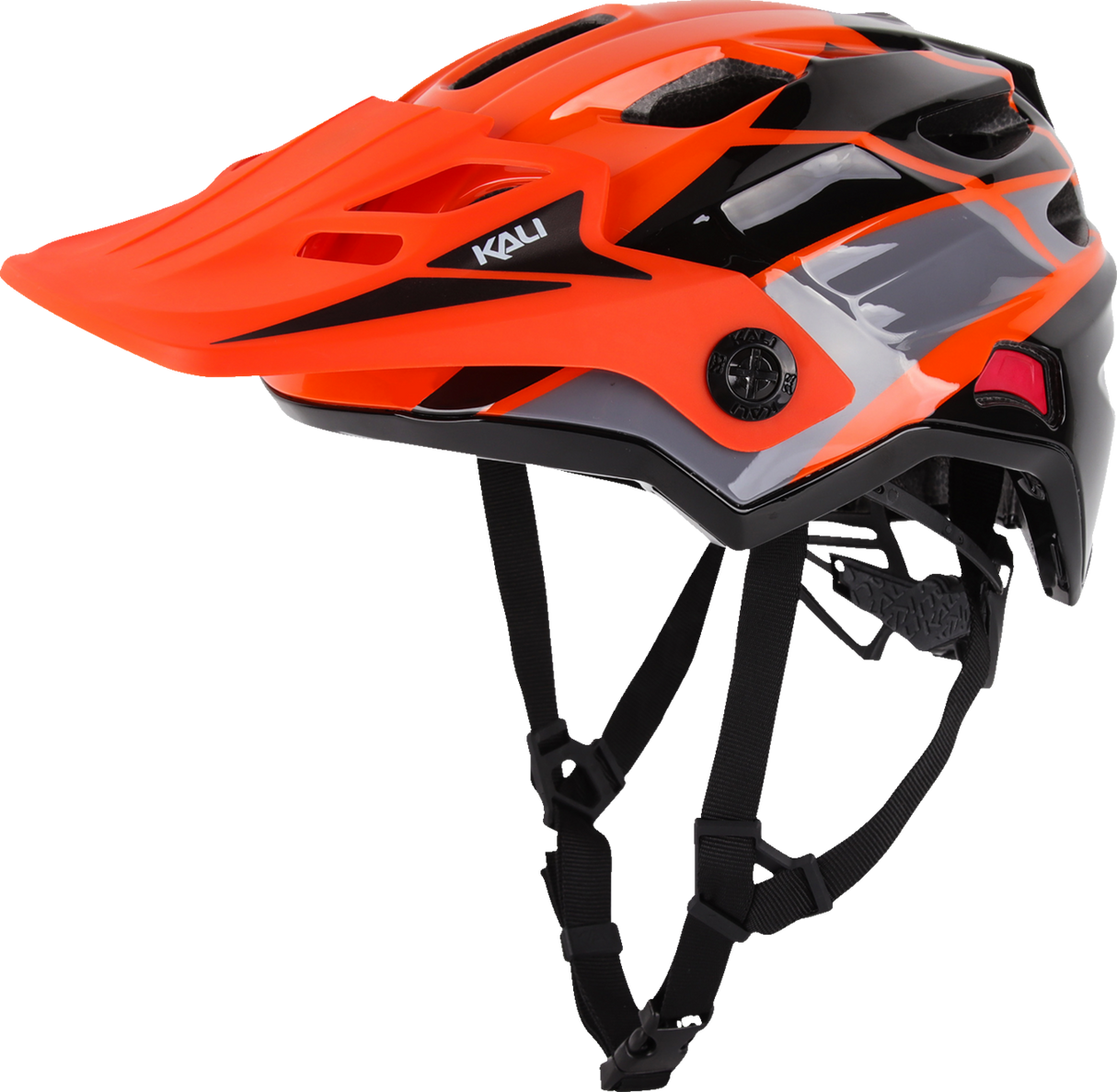 KALI Child Maya Full Face Helmet - Race - Gloss Orange/Gray/Black - OS 0221923312