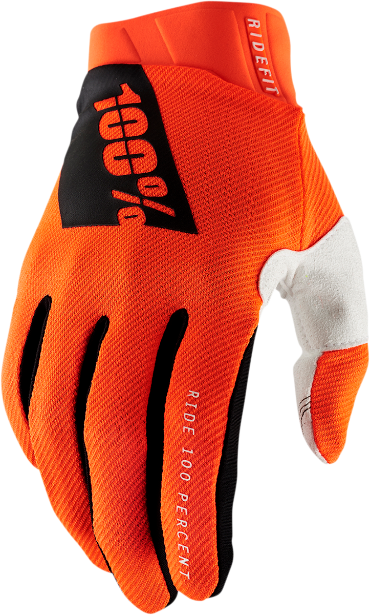 Ridefit Gloves - Fluorescent Orange - Medium