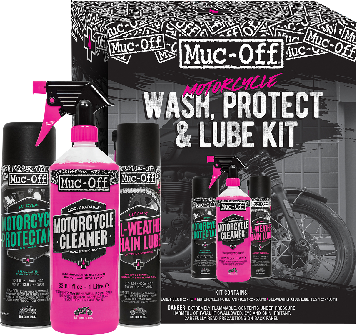 Motorcycle Wash, Protect & Lube Kit