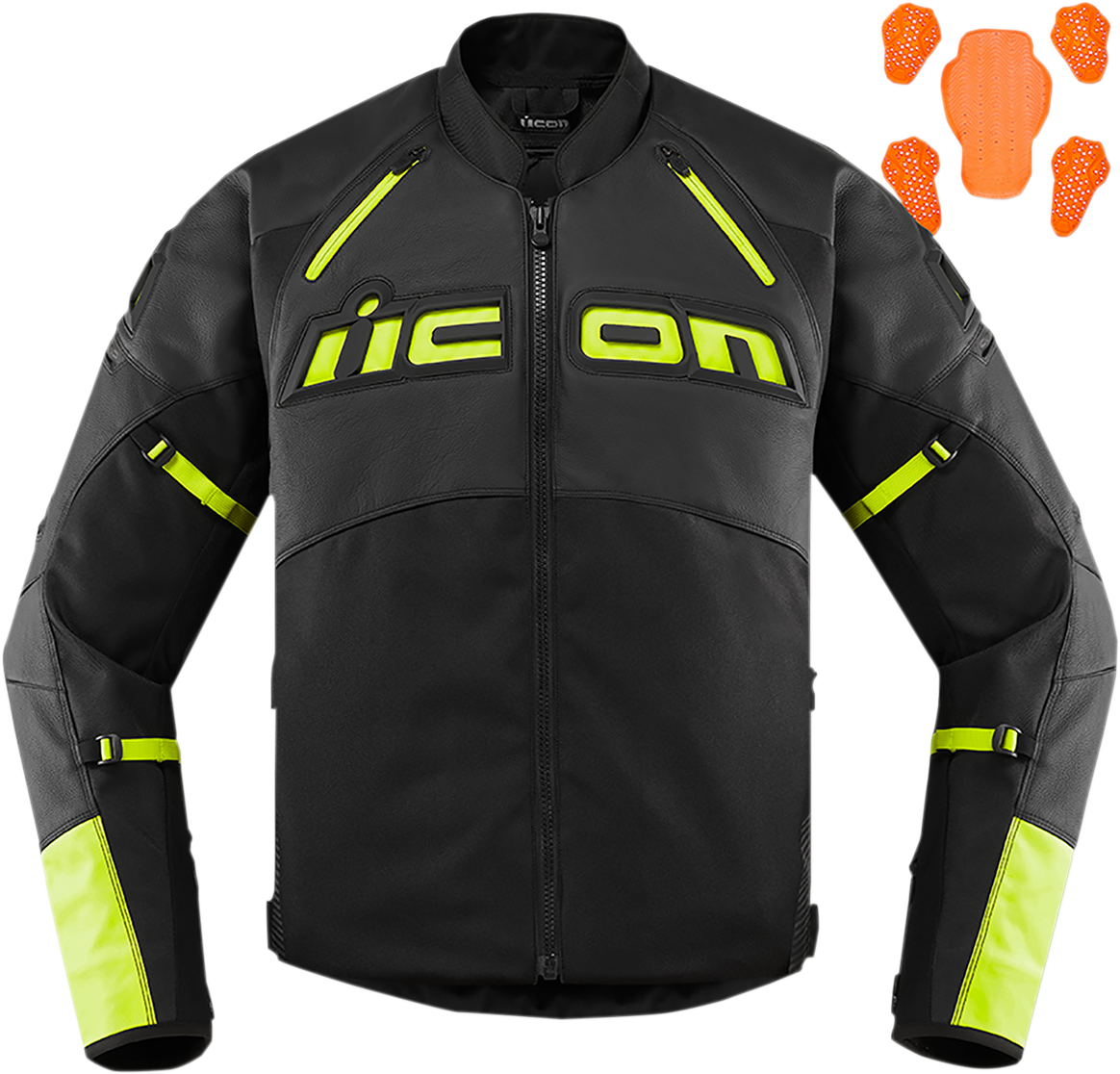 ICON Contra2 CE Jacket - Black/Hi-Viz - 3XL 2810-3659 – Electrek Moto